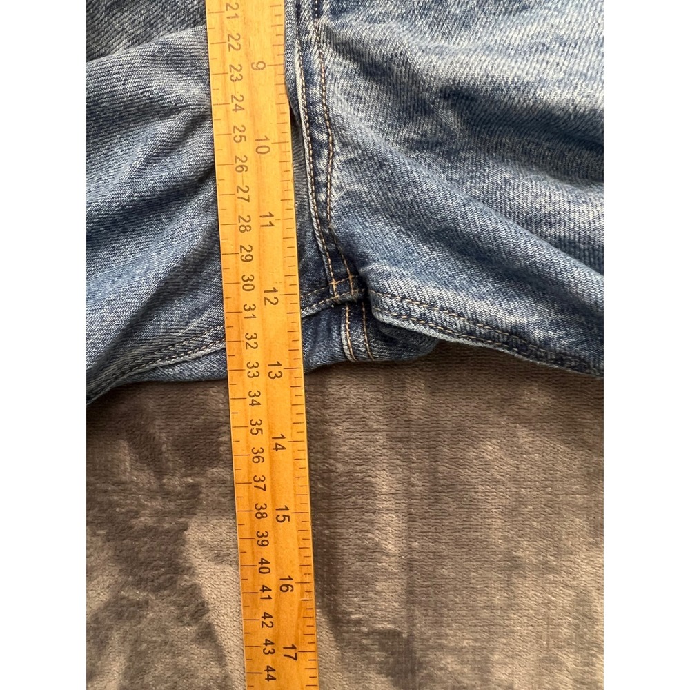 American Eagle Strigid Jeans Womens 18 Blue Excellent Distressed Straight Leg - Picture 5 of 11